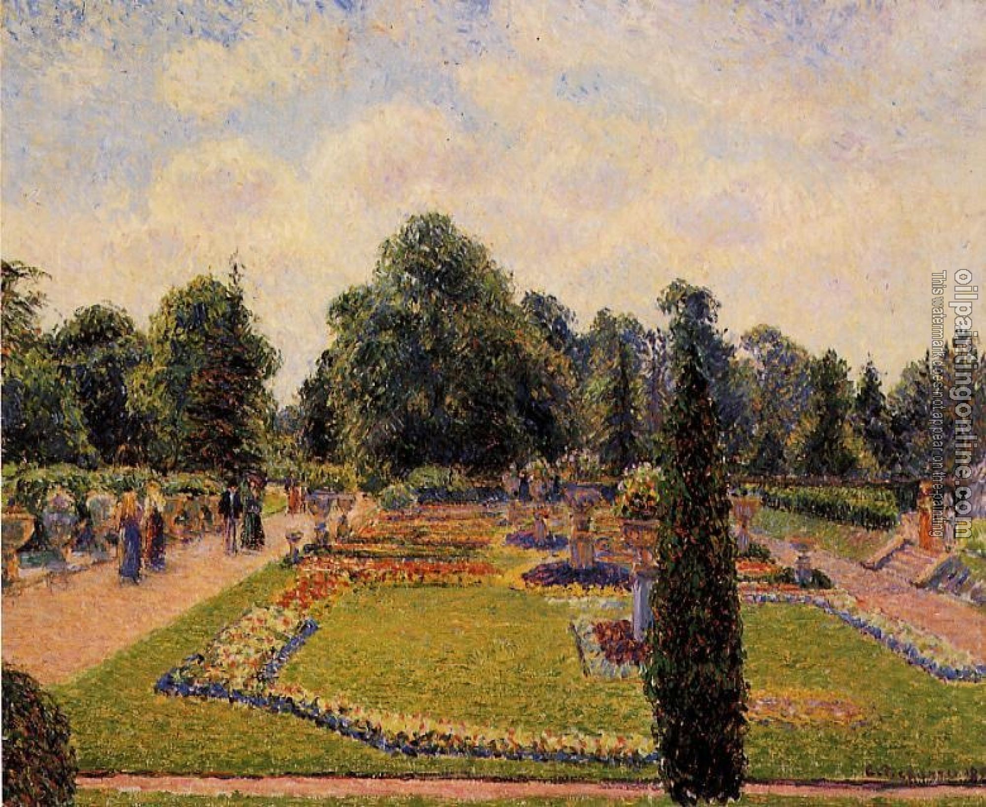 Pissarro, Camille - Kew Gardens - Path between the Pond and the Palm House